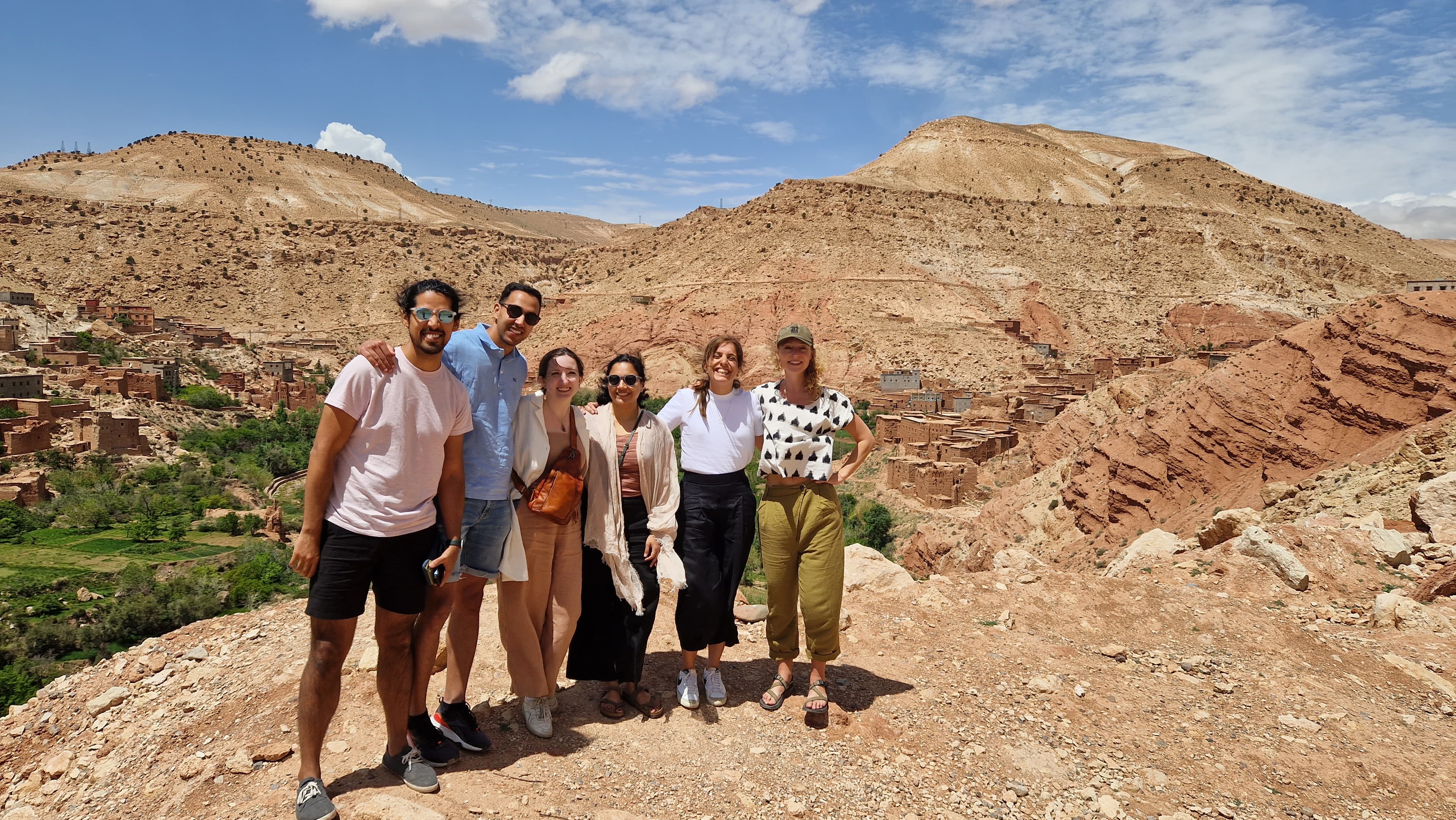 Morocco travel guide with American colleagues hiking Atlas Mountains - authentic group travel experience